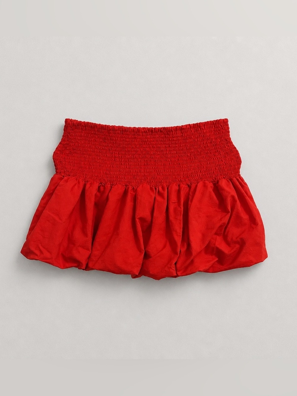 Live 4 Truth Red Smocked Bubble Hem Mini Skirt
